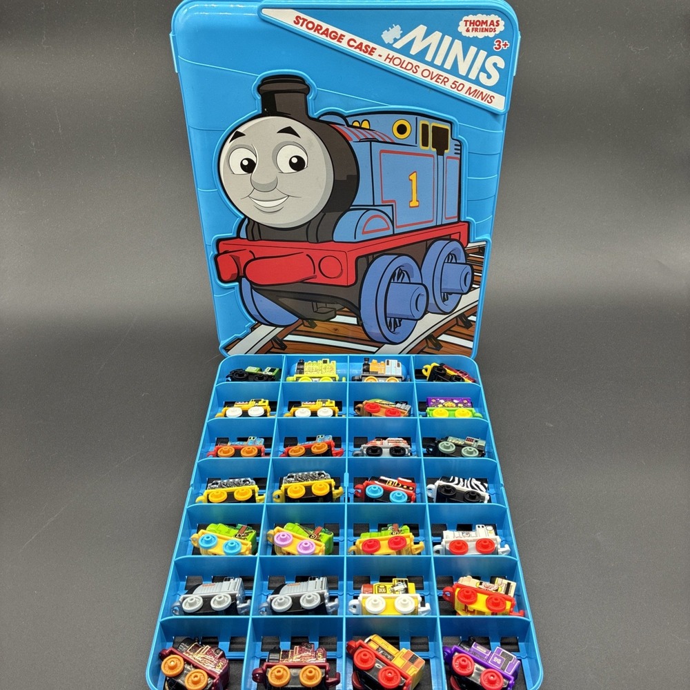 Thomas & Friends Minis Lot of 50 Trains with Storage Carrying Case